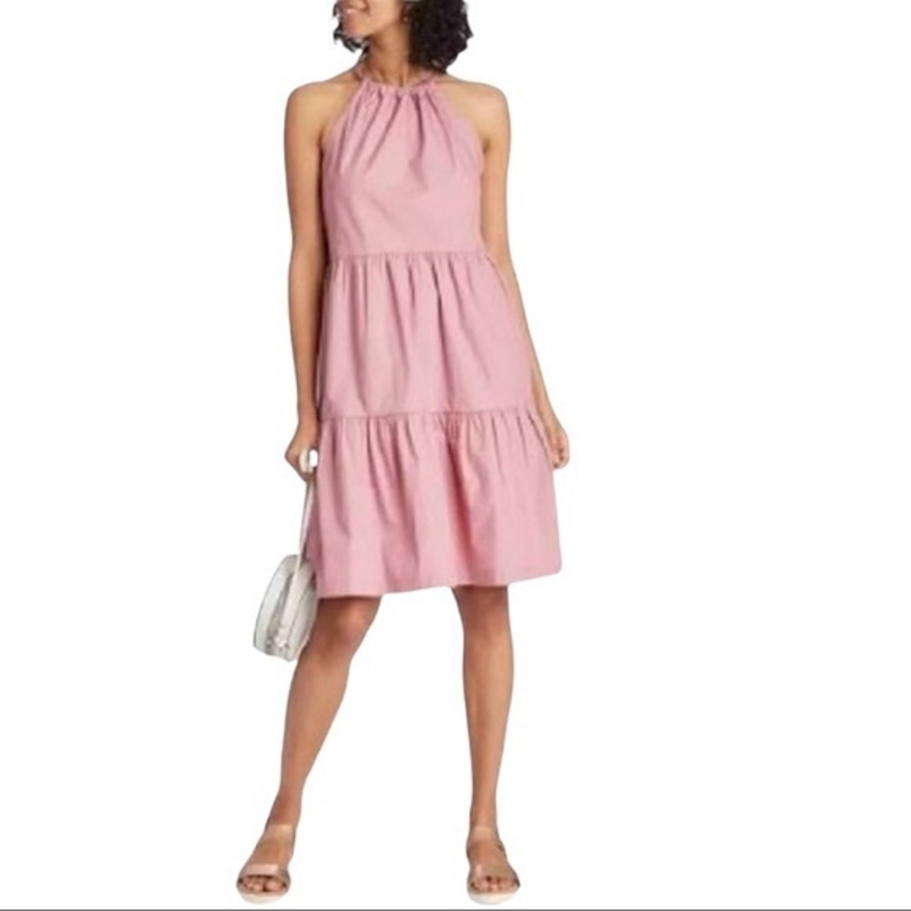Pink halter dress